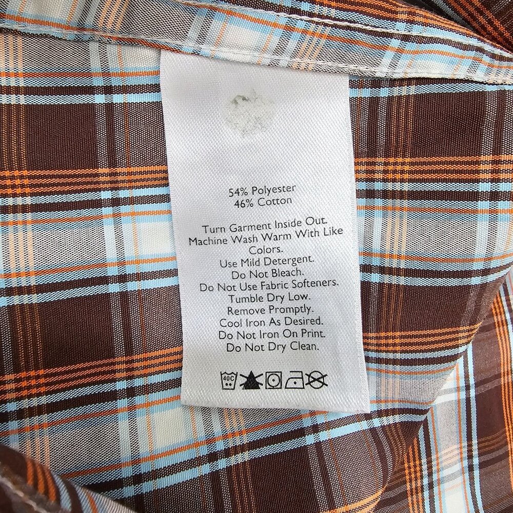 Eddie Bauer Mens Outdoors Plaid Shirt Size Medium Vented Fishing Camping Casual - Picture 10 of 10